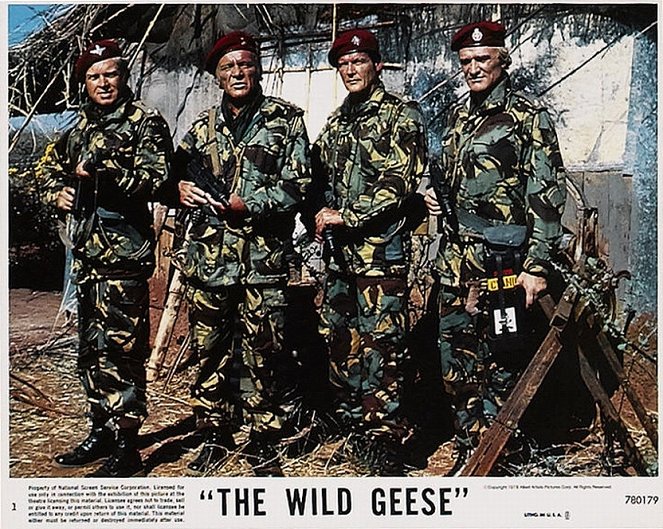 The Wild Geese - Lobby karty - Hardy Krüger, Richard Burton, Roger Moore, Richard Harris