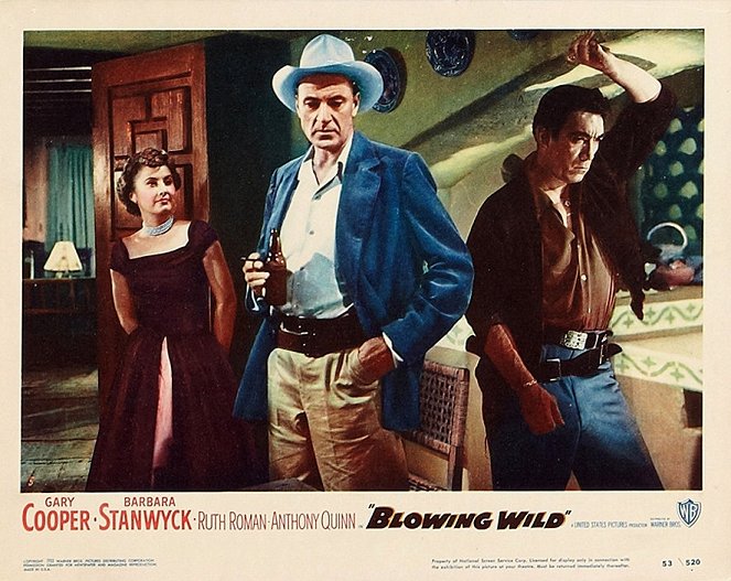Blowing Wild - Cartões lobby - Barbara Stanwyck, Gary Cooper, Anthony Quinn