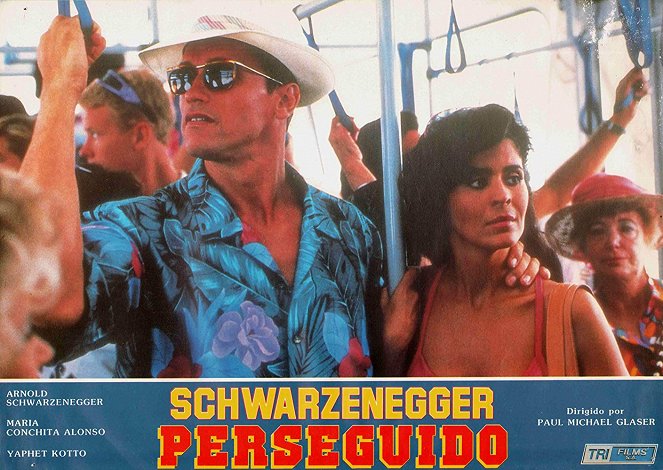 Running Man - Cartes de lobby - Arnold Schwarzenegger, Maria Conchita Alonso