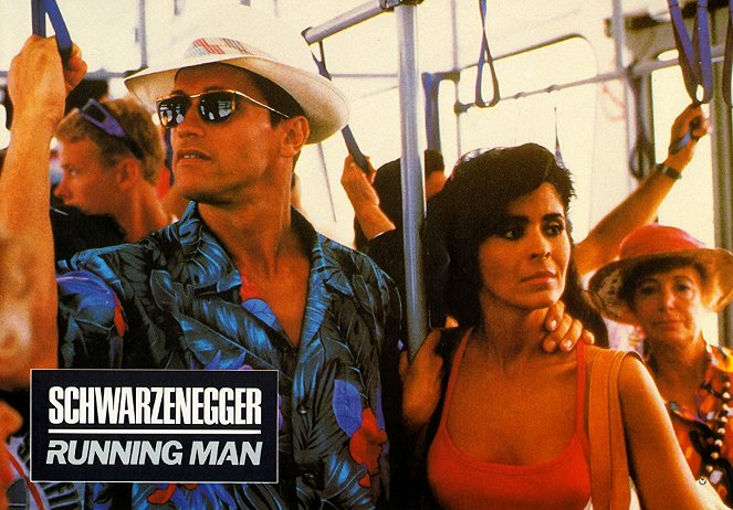 The Running Man - Lobby Cards - Arnold Schwarzenegger, Maria Conchita Alonso