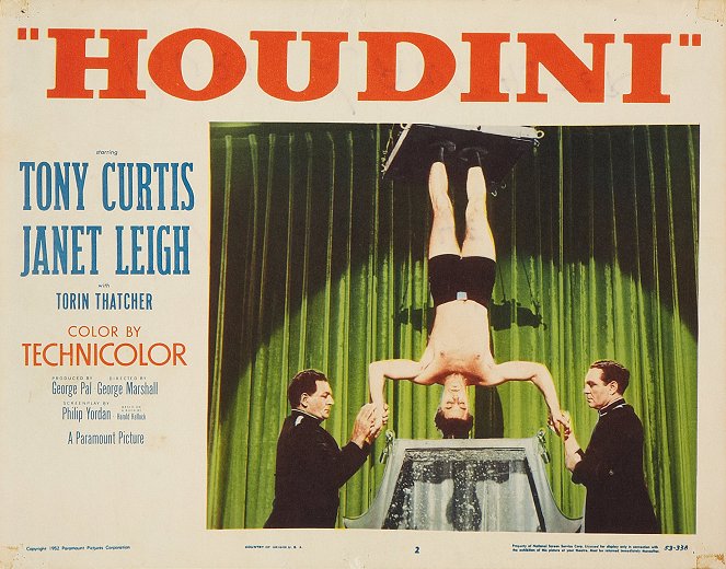 Houdini, le grand magicien - Cartes de lobby - Tony Curtis