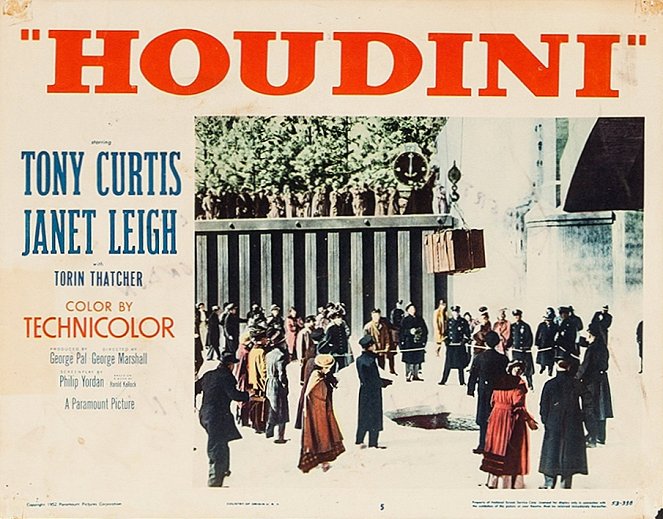 Houdini, der König des Varieté - Lobbykarten