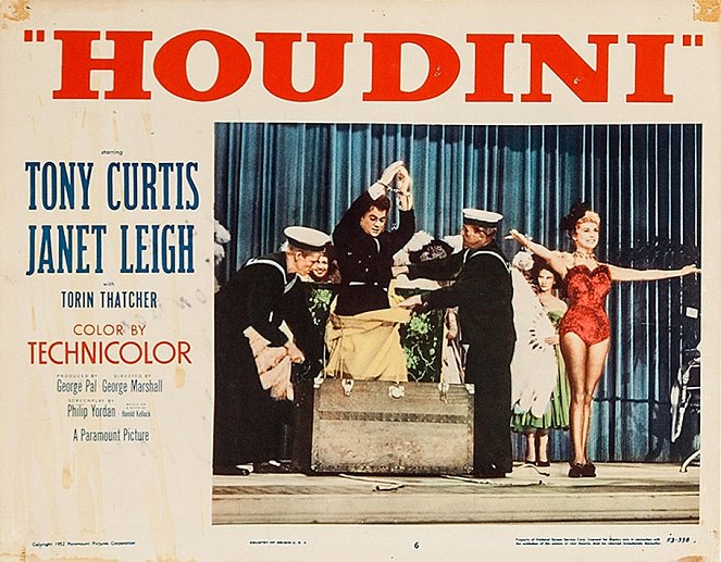 Houdini, der König des Varieté - Lobbykarten - Bernard Herschel Schwartz, Janet Leigh