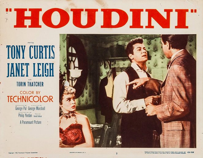 Houdini, der König des Varieté - Lobbykarten - Janet Leigh, Bernard Herschel Schwartz