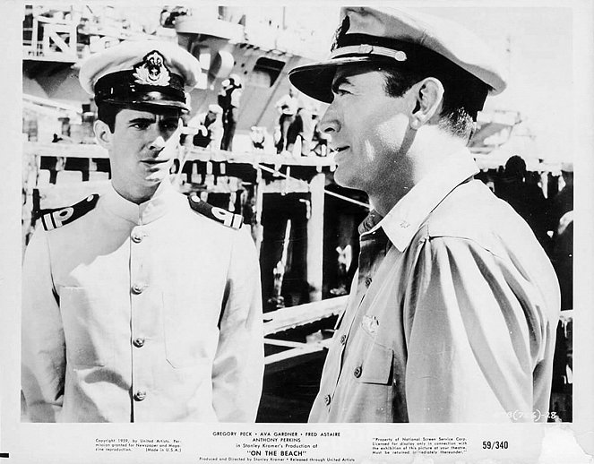 Le Dernier Rivage - Cartes de lobby - Anthony Perkins, Gregory Peck