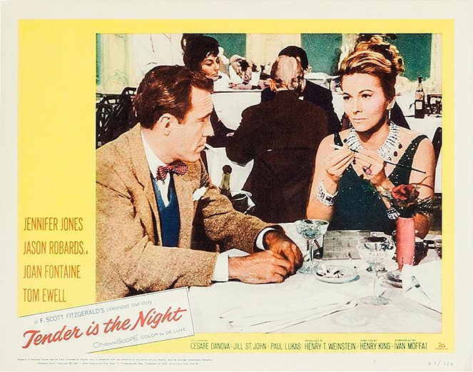 Tendre est la nuit - Cartes de lobby - Jason Robards, Joan Fontaine