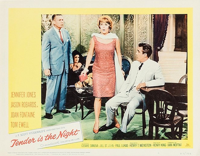 Tendre est la nuit - Cartes de lobby - Jill St. John, Jason Robards