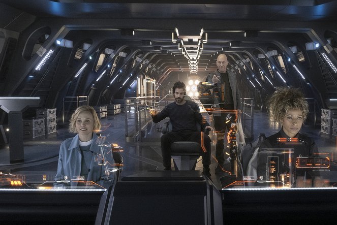 Star Trek: Picard - Das Ende ist der Anfang - Filmfotos - Alison Pill, Santiago Cabrera, Patrick Stewart, Michelle Hurd