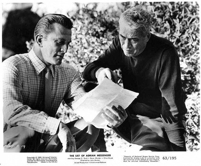 De dodenlijst van A.M. - Lobbykaarten - Kirk Douglas, John Huston