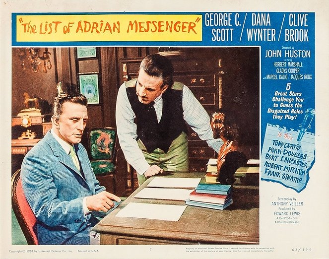 The List of Adrian Messenger - Lobby Cards - Kirk Douglas, George C. Scott