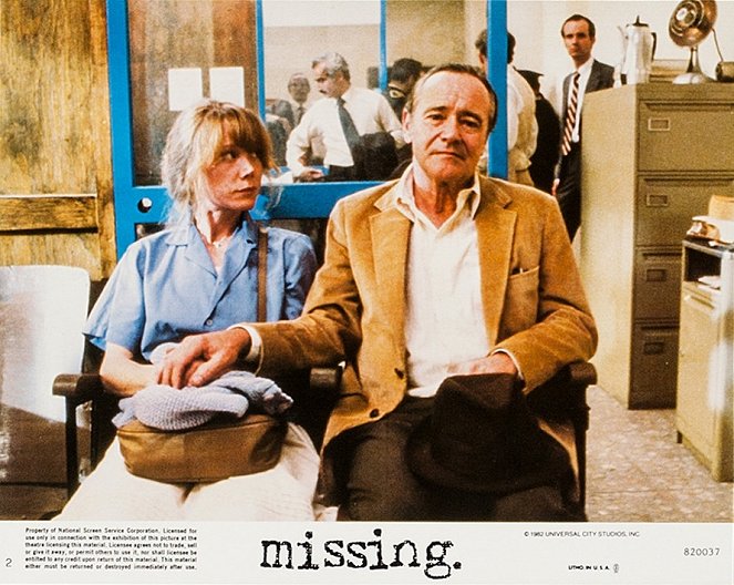 Missing - Porté disparu - Cartes de lobby - Sissy Spacek, Jack Lemmon