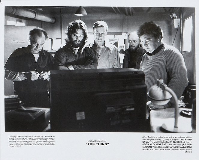 The Thing - Lobbykaarten - Richard Dysart, Kurt Russell, Donald Moffat, Peter Maloney, Charles Hallahan