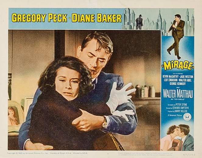 Mirage - Lobbykaarten - Diane Baker, Gregory Peck