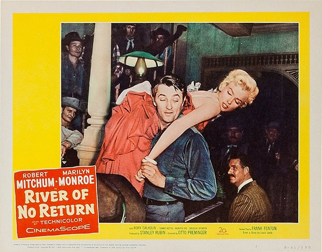 River of No Return - Lobby karty - Robert Mitchum, Marilyn Monroe