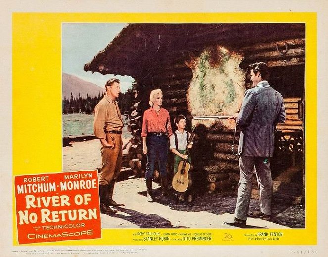 River of No Return - Lobby Cards - Robert Mitchum, Marilyn Monroe, Tommy Rettig, Rory Calhoun