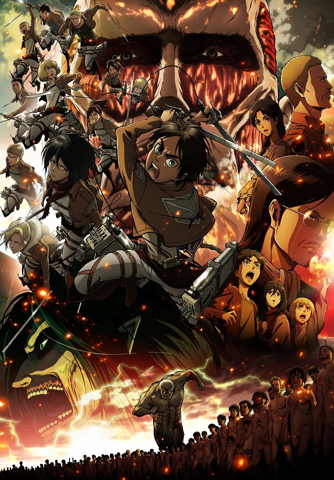 Attack On Titan - Feuerroter Pfeil & Bogen - Werbefoto