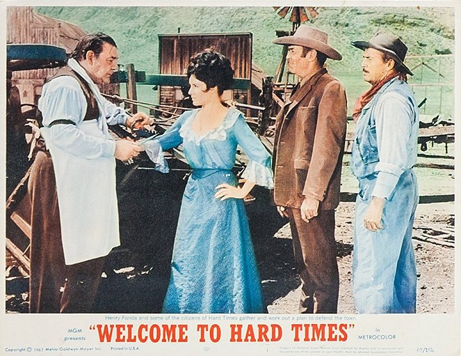 Welcome to Hard Times - Cartes de lobby - Lon Chaney Jr., Janice Rule, Henry Fonda