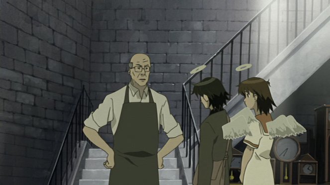 Haibane Renmei - Trash Day — Clock Tower — Birds Flying Over the Walls - Photos