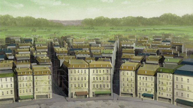 Haibane Renmei - Trash Day — Clock Tower — Birds Flying Over the Walls - Photos