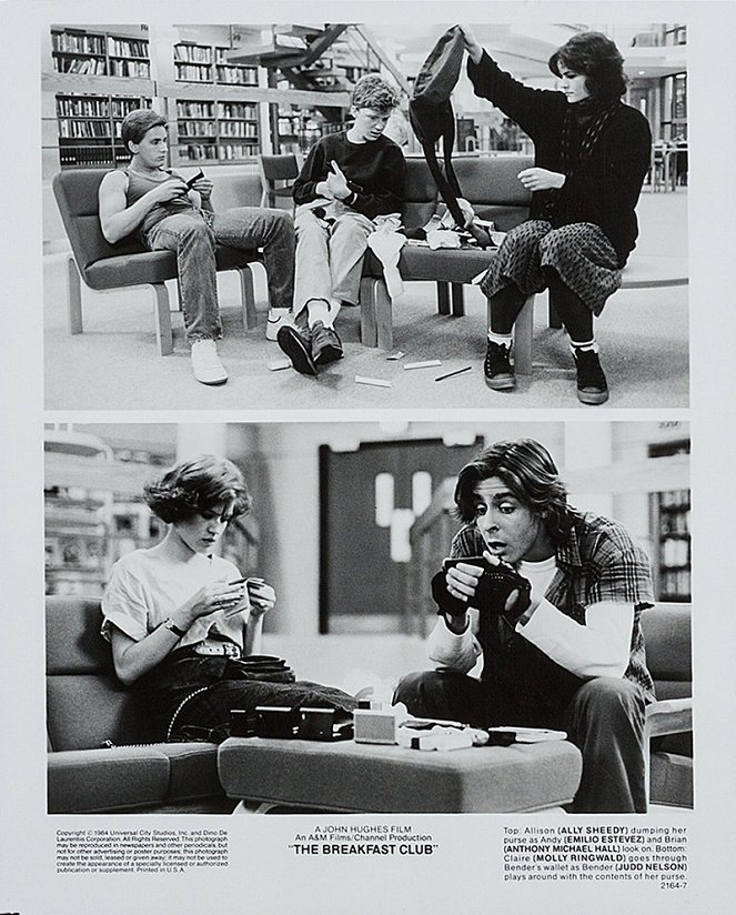 The Breakfast Club - Cartes de lobby - Emilio Estevez, Molly Ringwald, Anthony Michael Hall, Ally Sheedy, Judd Nelson