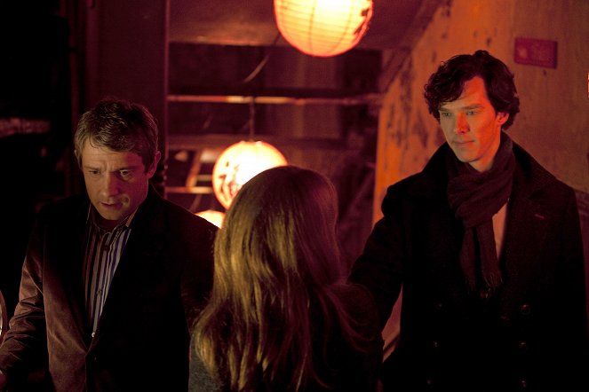 Sherlock - Slepý bankéř - Z filmu - Martin Freeman, Benedict Cumberbatch