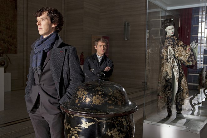 Sherlock - Slepý bankéř - Z filmu - Benedict Cumberbatch, Martin Freeman