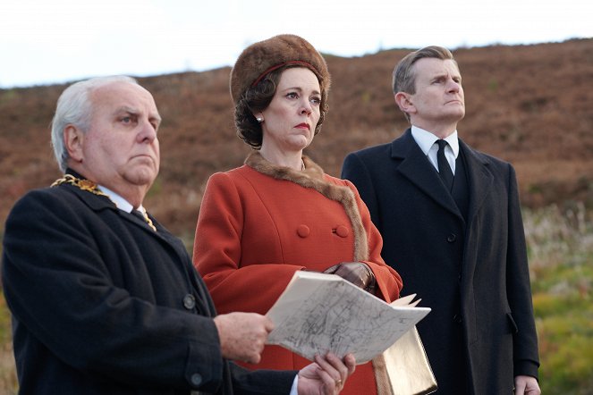 The Crown - Aberfan - Photos - Anthony O'Donnell, Olivia Colman, Charles Edwards