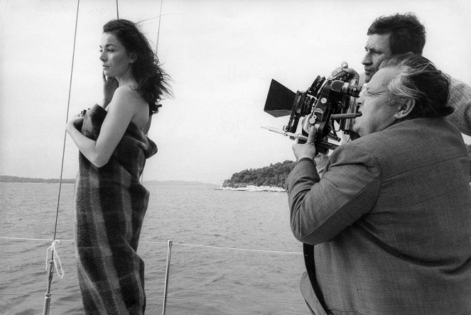 The Deep - Dreharbeiten - Oja Kodar, Ivica Rajkovic, Orson Welles