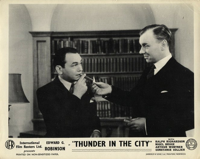 Thunder in the City - Cartões lobby - Edward G. Robinson, Ralph Richardson