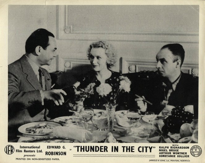 Thunder in the City - Cartões lobby - Edward G. Robinson