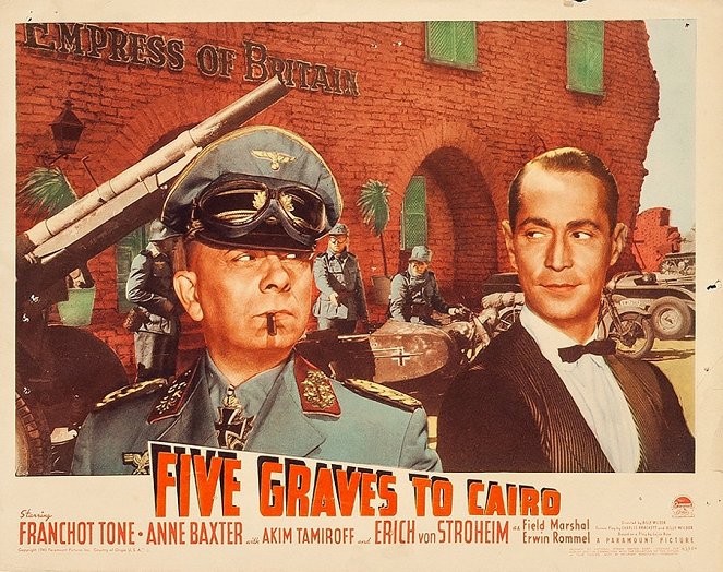 Five Graves to Cairo - Lobby Cards - Erich von Stroheim, Franchot Tone