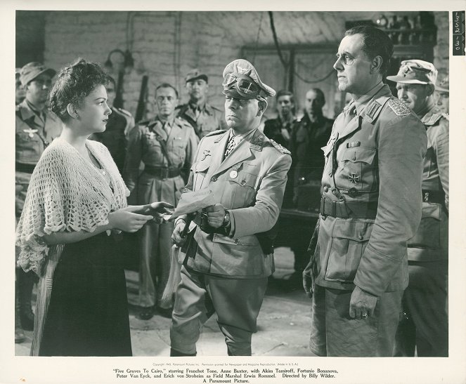 Five Graves to Cairo - Lobby Cards - Anne Baxter, Erich von Stroheim