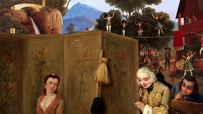 Les Petits Secrets des grands tableaux - Polichinelle et Saltimbanques (1793) - Giandomenico Tiepolo - Van film