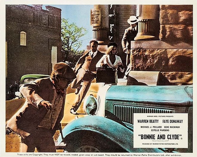 Bonnie y Clyde - Fotocromos - Michael J. Pollard, Gene Hackman, Faye Dunaway