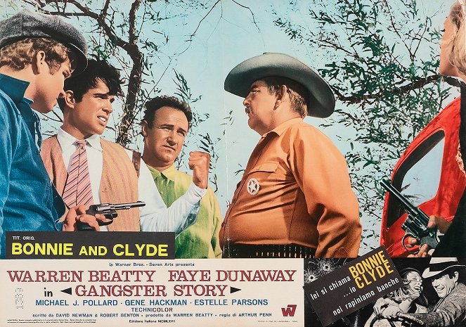 Bonnie e Clyde - Cartões lobby - Michael J. Pollard, Warren Beatty, Gene Hackman, Denver Pyle, Faye Dunaway