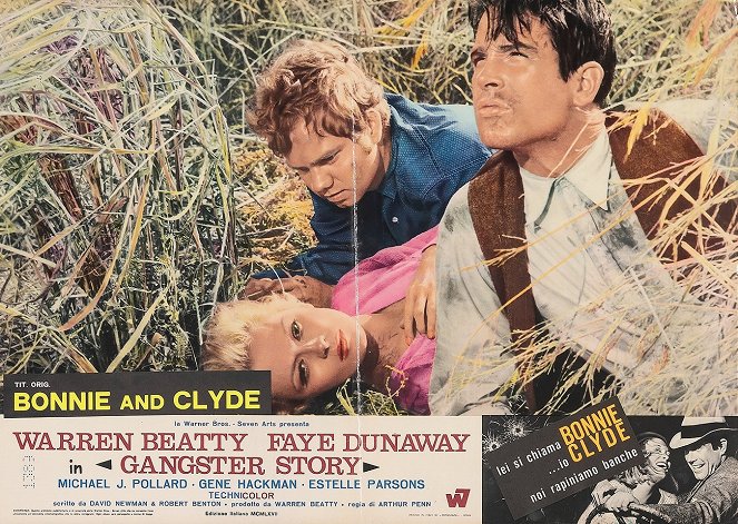Bonnie e Clyde - Cartões lobby - Faye Dunaway, Michael J. Pollard, Warren Beatty