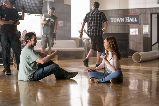 The Librarians - And the Hidden Sanctuary - De filmagens - Noah Wyle, Lindy Booth