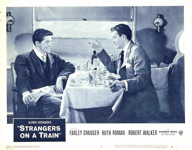 Muukalaisia junassa - Mainoskuvat - Farley Granger, Robert Walker