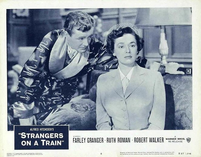 Strangers on a Train - Lobby Cards - Robert Walker, Ruth Roman