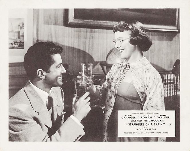 Strangers on a Train - Lobby Cards - Farley Granger, Patricia Hitchcock