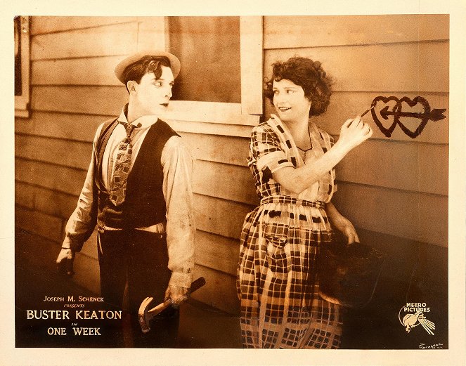 Buster Keaton: Flitterwochen im Fertighaus - Lobbykarten - Buster Keaton, Sybil Seely
