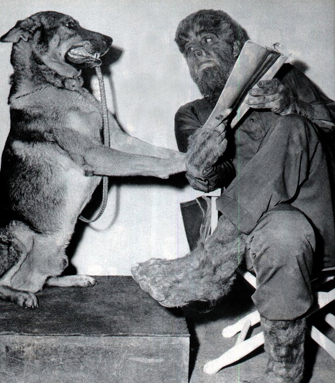 Frankenstein találkozik a farkasemberrel - Forgatási fotók - Lon Chaney Jr.