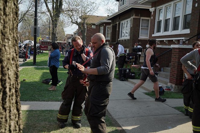 Chicago Fire - Spartacus - De filmagens - Christian Stolte, Joe Minoso