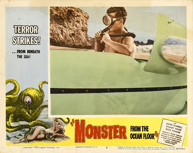 Monster from the Ocean Floor - Lobby Cards - Stuart Wade