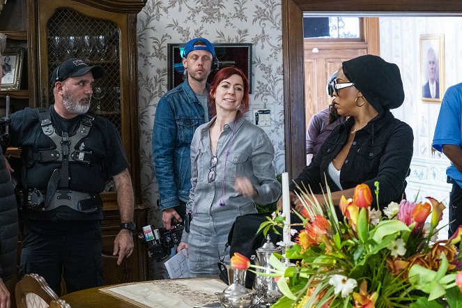 Claws - What Is Happening to America - Tournage - Carrie Preston