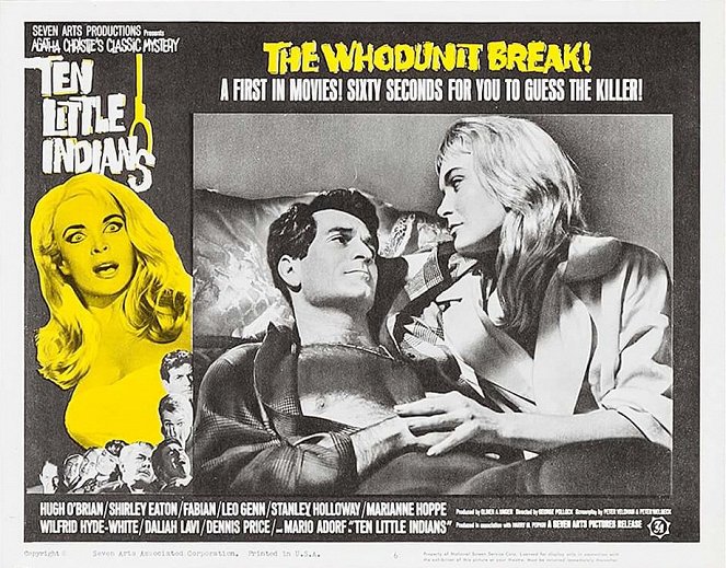 Ten Little Indians - Lobbykaarten - Hugh O'Brian, Shirley Eaton