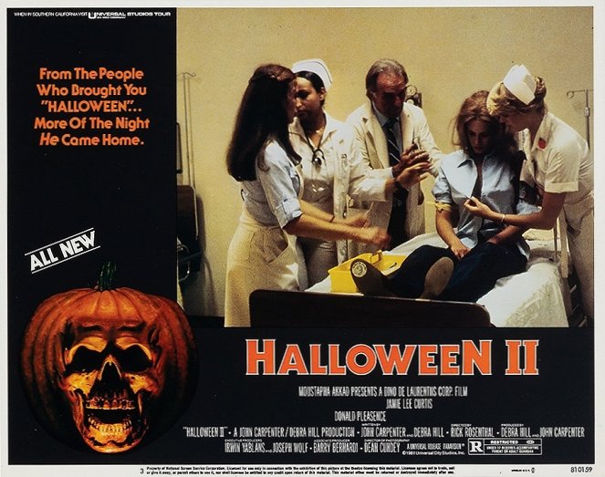 Halloween II - O Grande Massacre - Cartões lobby - Ana Alicia, Gloria Gifford, Ford Rainey, Jamie Lee Curtis, Tawny Moyer