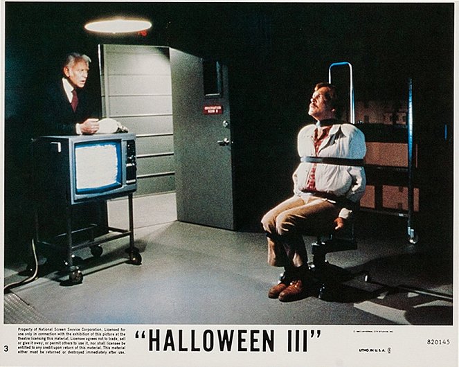 Halloween III, le sang du sorcier - Cartes de lobby - Dan O'Herlihy, Tom Atkins