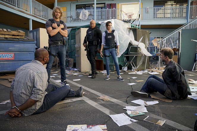 NCIS: Los Angeles - Season 11 - Human Resources - Kuvat elokuvasta - Chris O'Donnell, LL Cool J, Daniela Ruah