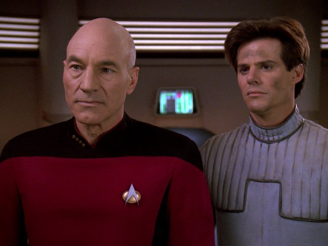 Star Trek: Az új nemzedék - Vérvonal - Filmfotók - Patrick Stewart, Ken Olandt